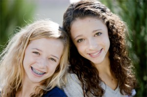 Girl with Braces and her Friend